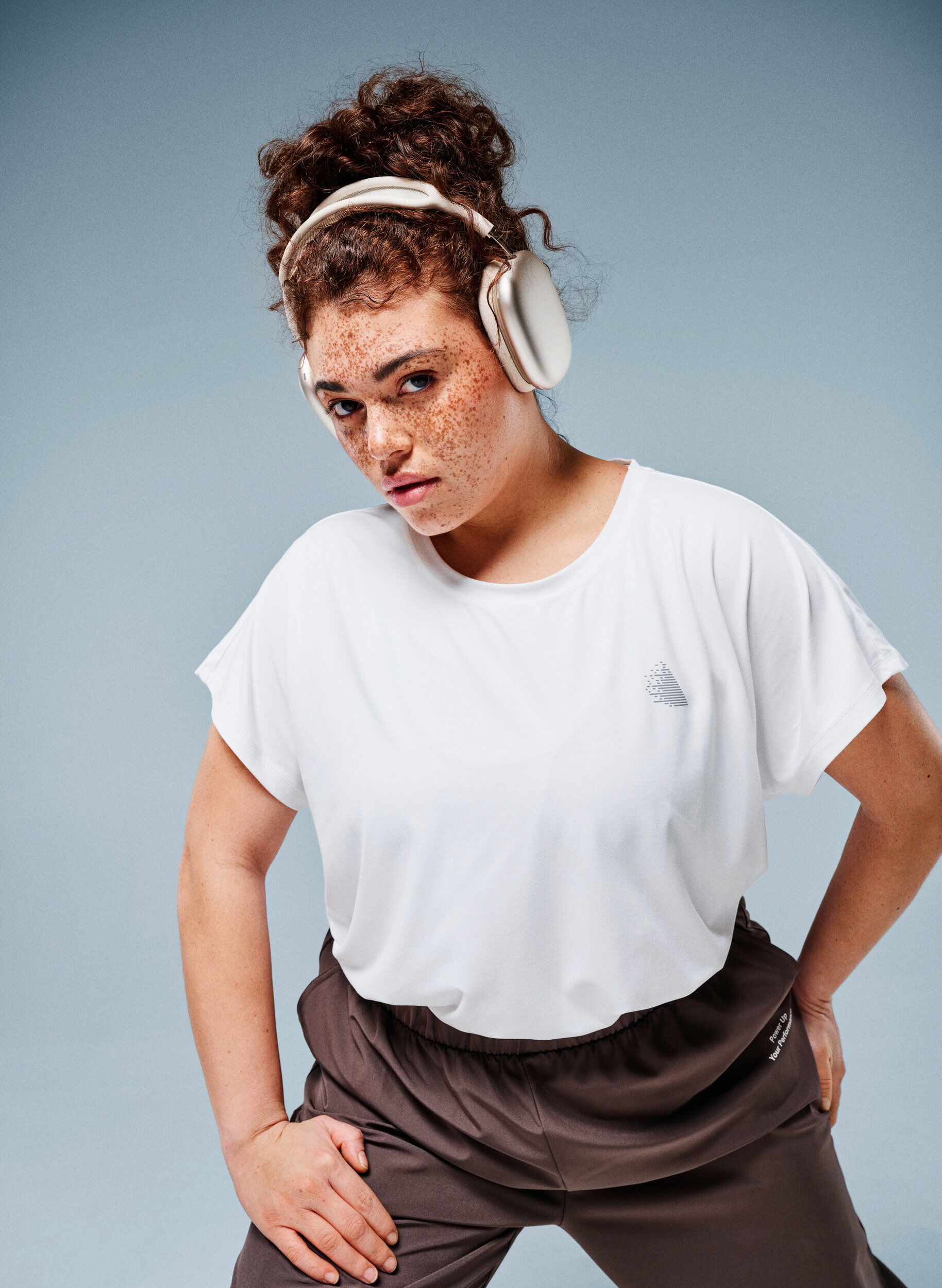 Zizzi Effen gekleurd trainingsshirt, Wit, Image image number 0