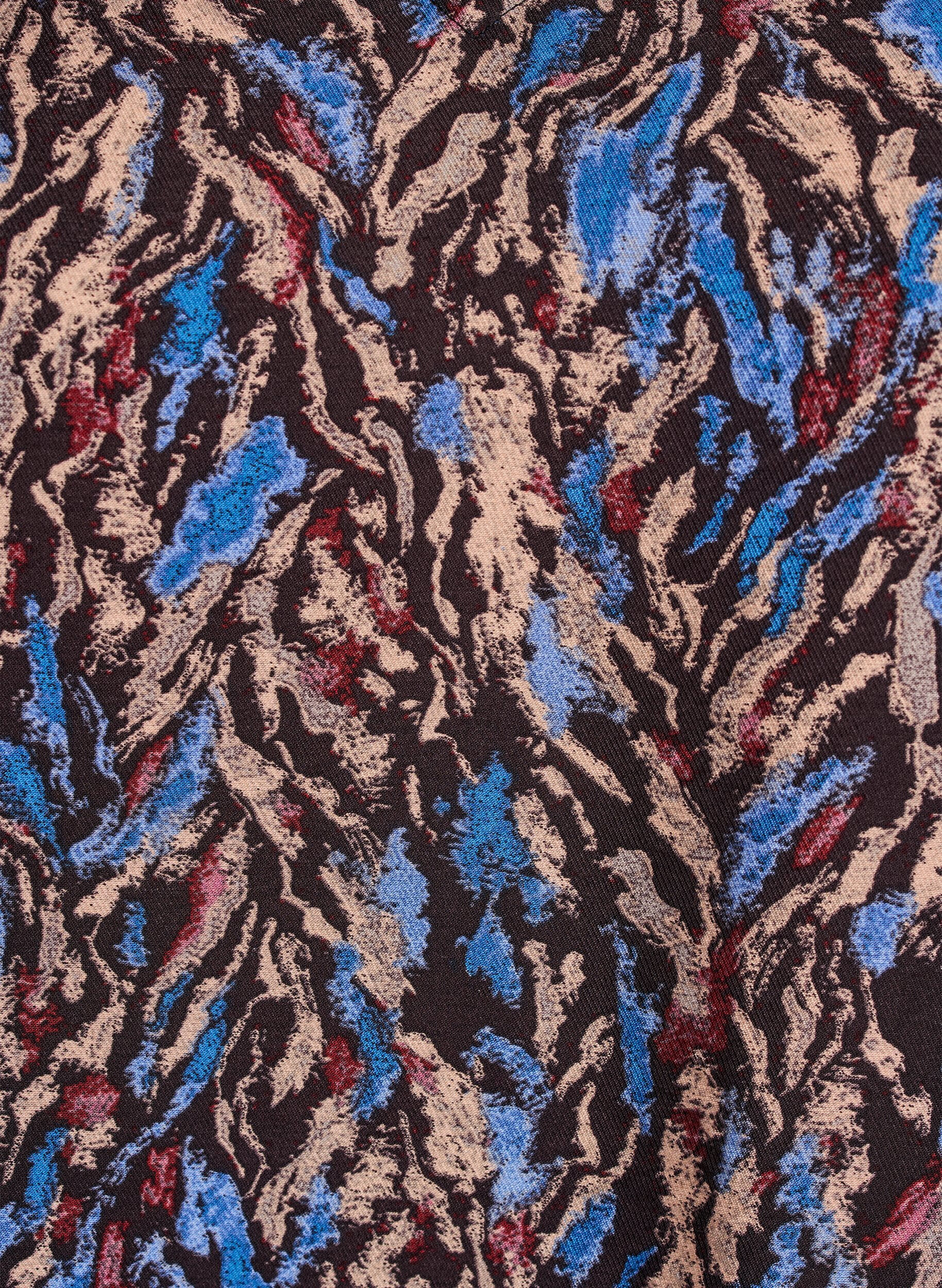 Zizzi Blouse met V-hals en 3/4-mouwen, Blauw, Packshot image number 2