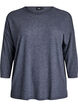 Jersey blouse met 3/4 mouwen, Grijs, Packshot image number 0