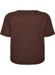 Katoenen blouse met structuur en knoopsluiting, Bruin, Packshot image number 1