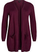 Lang gebreid vest van een viscose mix, Rood, Packshot image number 0