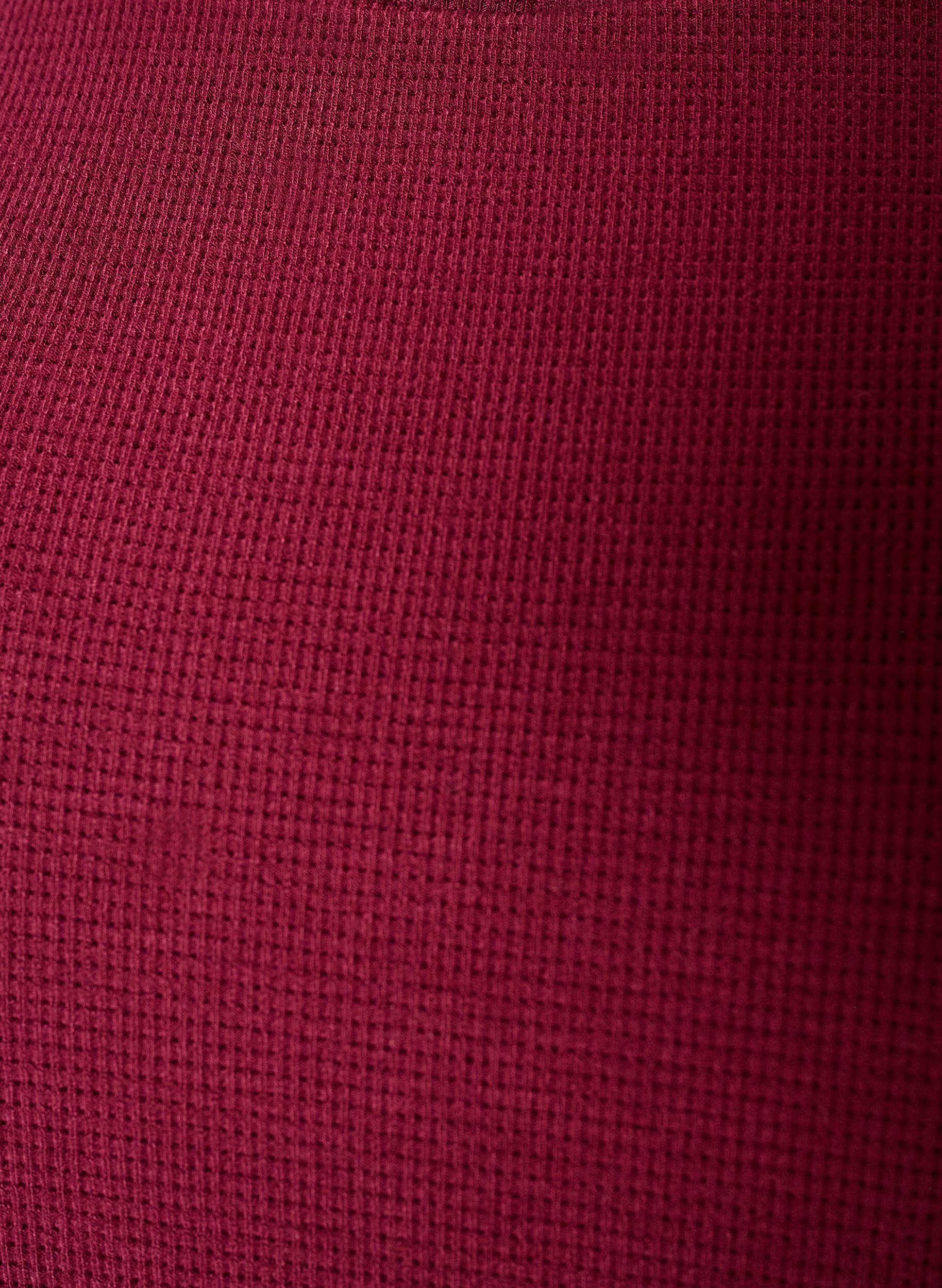 ZizziBlouse met een textuur met ellebooglengte mouwen, Rood, Packshot image number 2