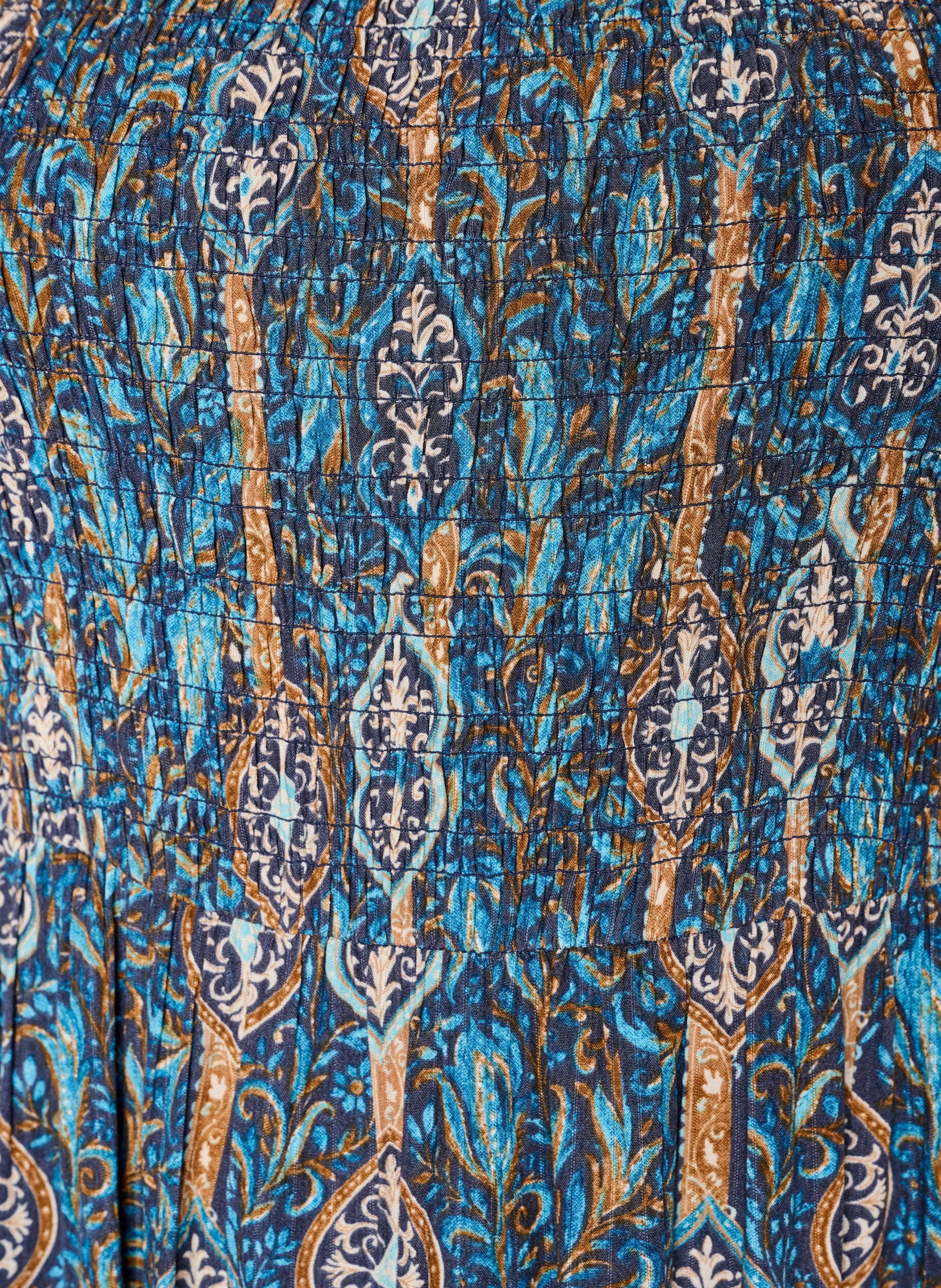 ZizziZomerjurk in viscose met paisley print, Blauw, Packshot image number 2