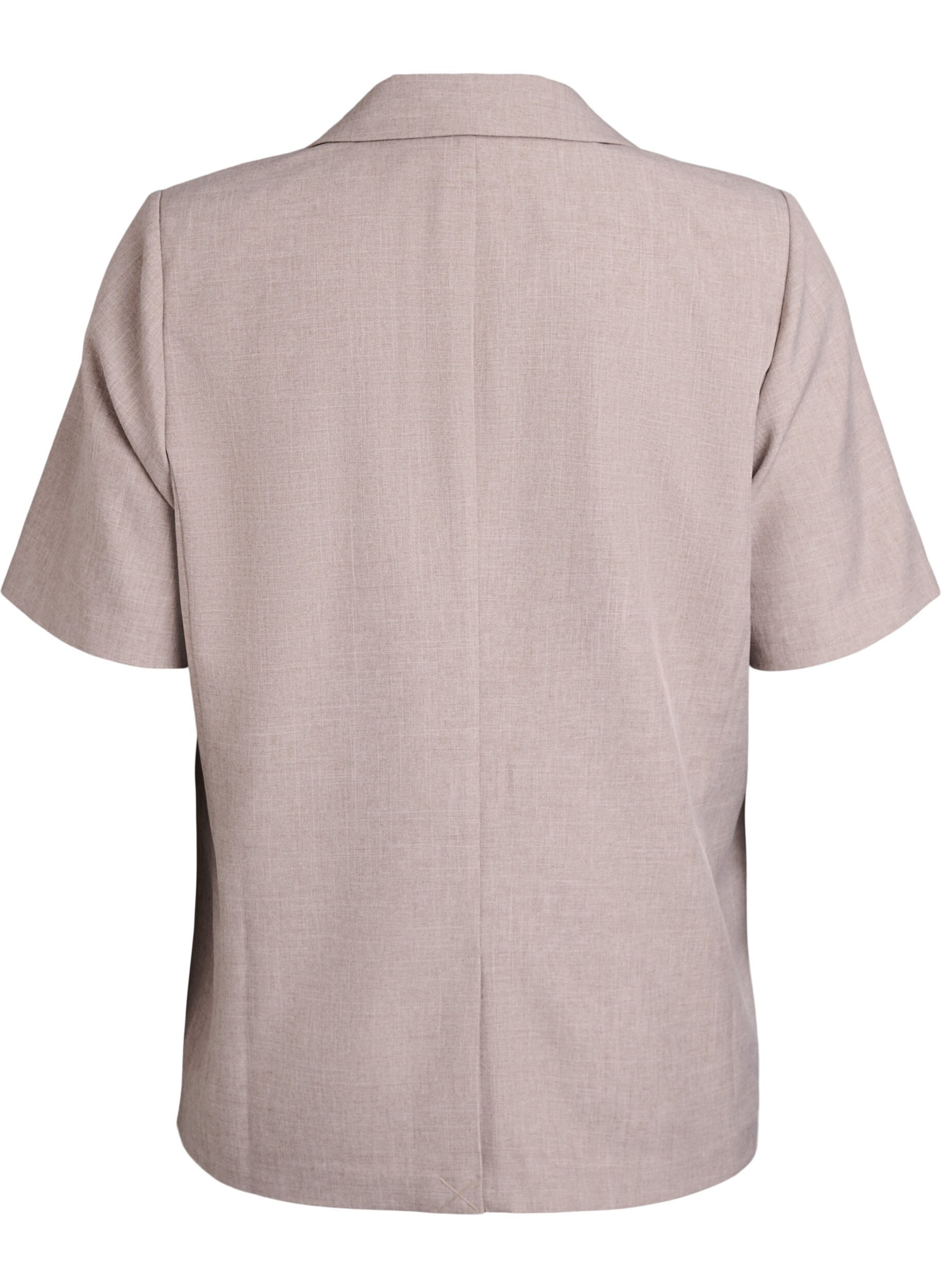 Zizzi Blazer met korte mouwen en revers, Bruin, Packshot image number 1