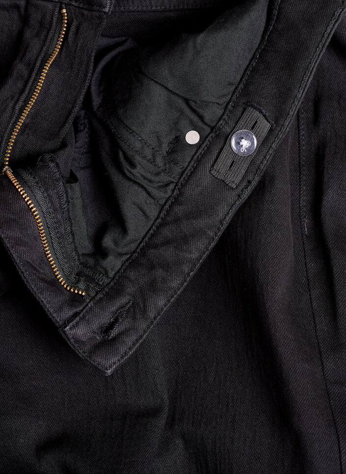 Jeans met wijde pijpen en hoge taille, Zwart, Packshot image number 3