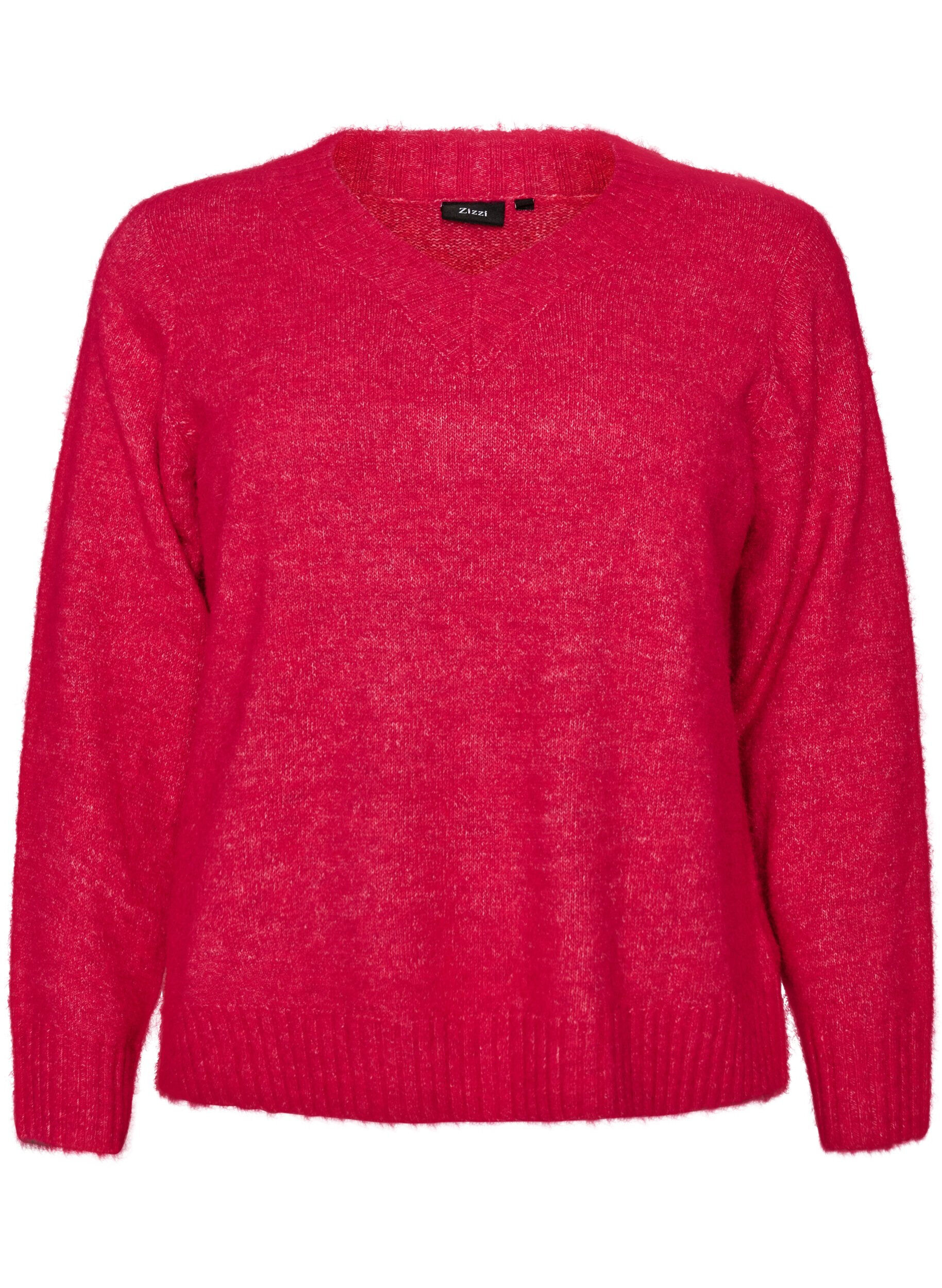 ZizziJumper met V-hals, Roze, Packshot image number 0