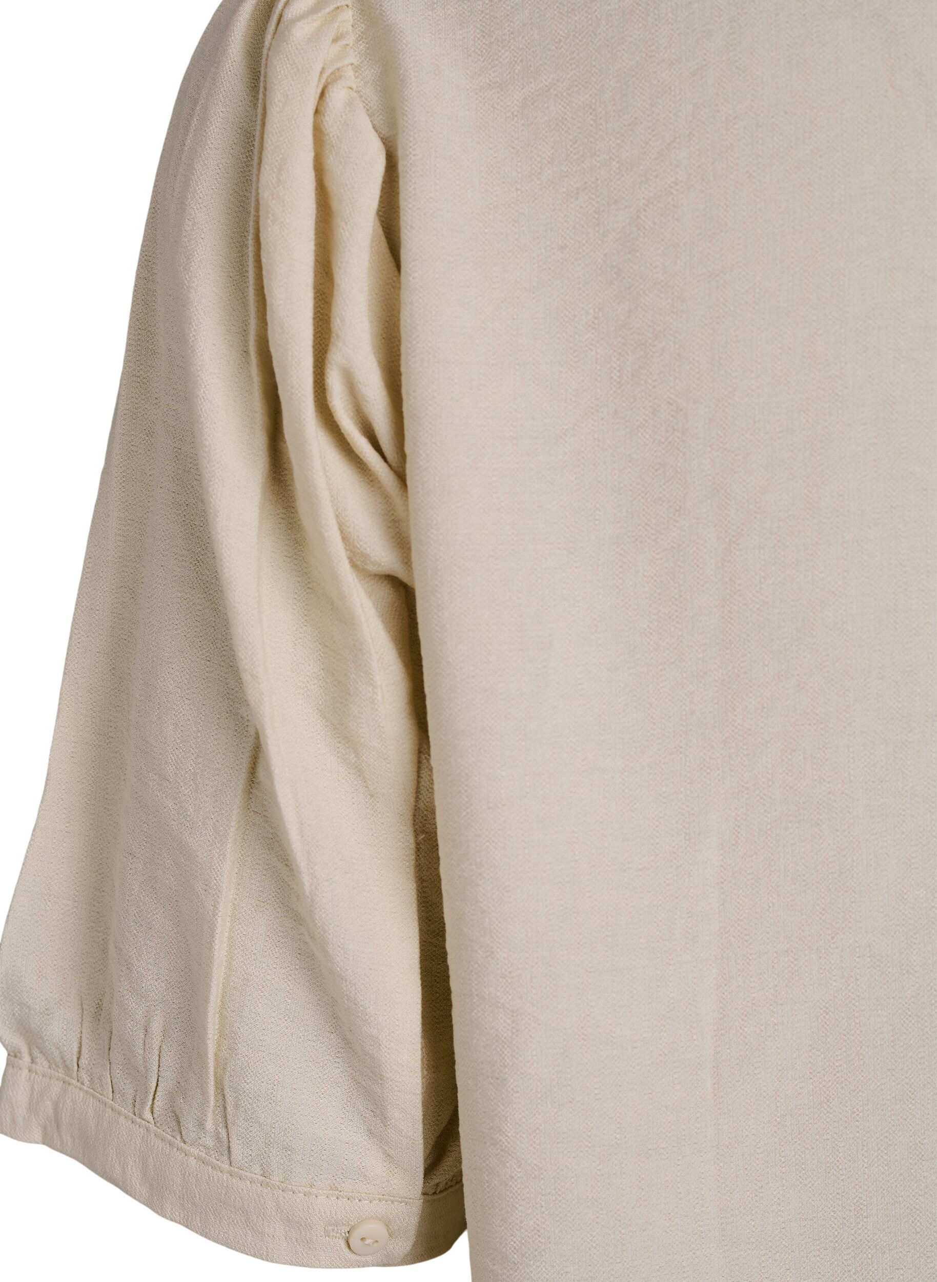 Zizzi Viscose blouse met 1/2 mouwen, Beige, Packshot image number 3