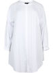 Lang viscose shirt met gestreepte structuur, Bright White, Packshot image number 0