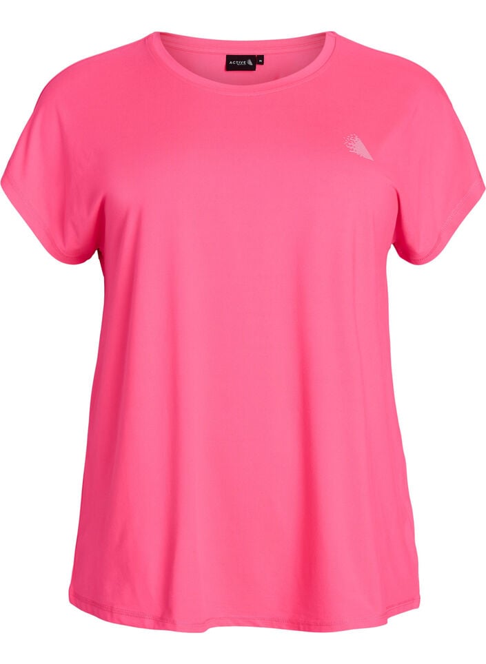 Effen gekleurd trainingsshirt, Roze, Packshot image number 0