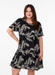 FLASH - Jurk van viscose met coupenaad, Zwart, Model image number 0