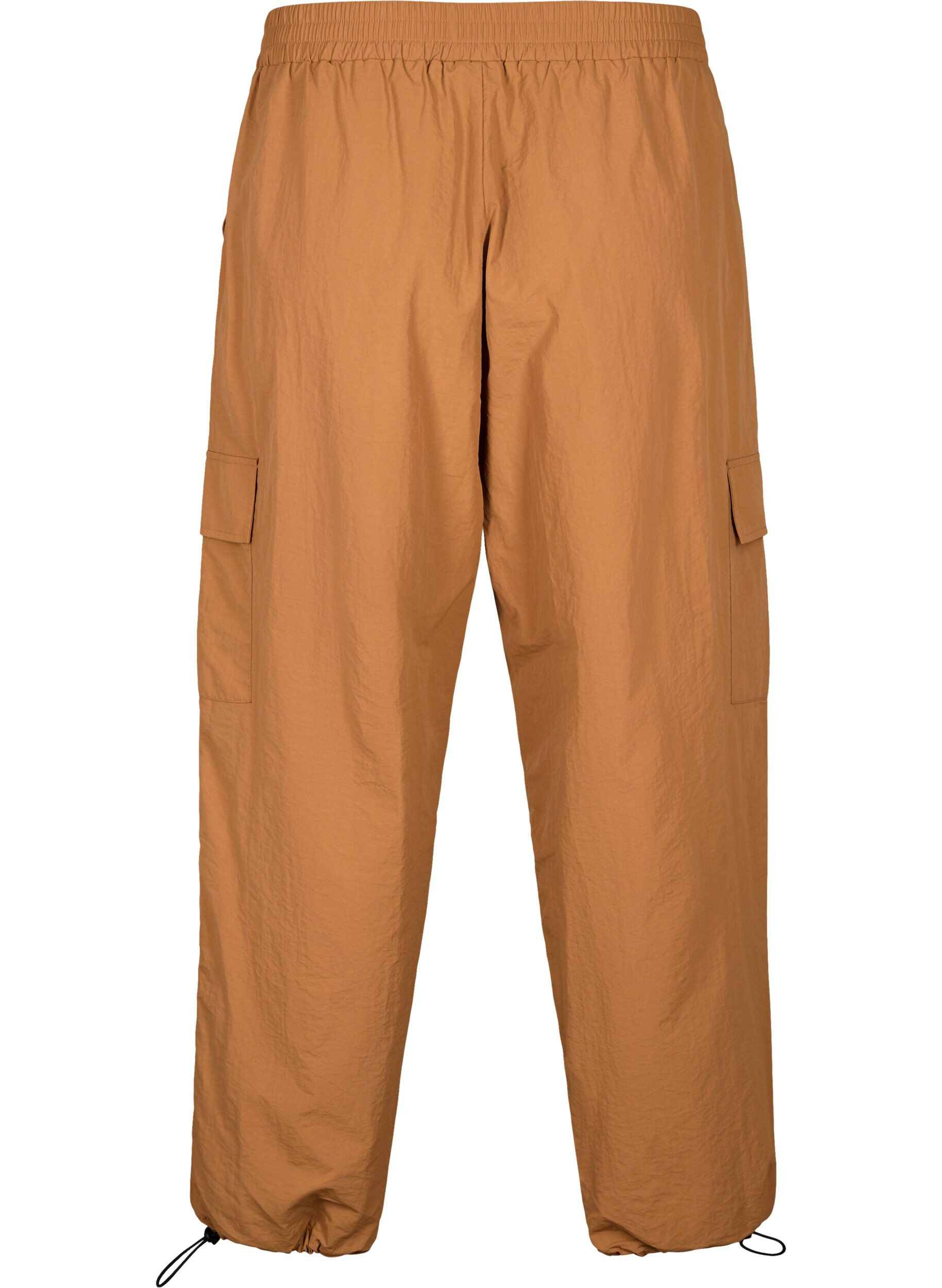 Zizzi Cargo broek met aanpasbare elastische trekkoord, Sand, Packshot image number 1