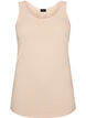 Effen basic top in katoen, Beige, Packshot image number 0