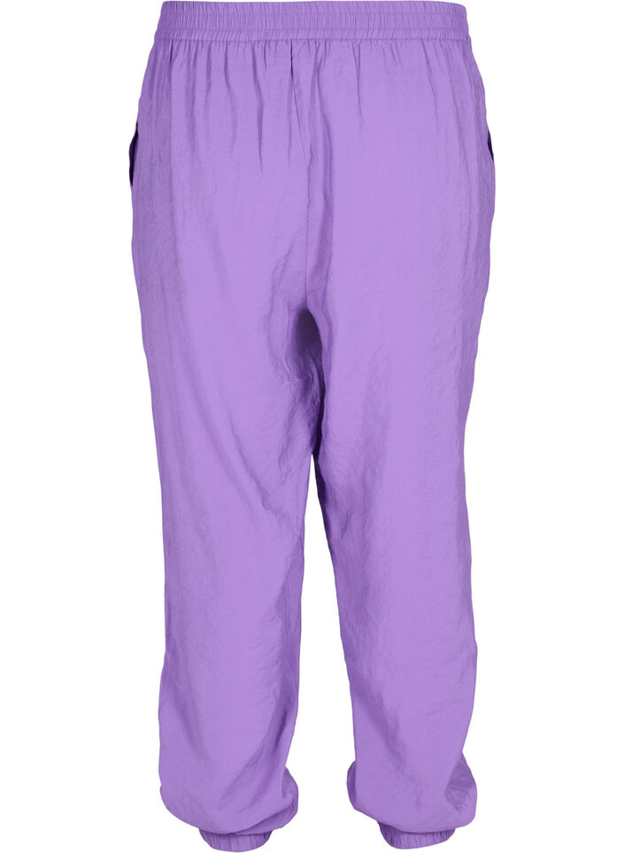 Losse broek van viscosemix met elastische boord, Royal Lilac, Packshot image number 1