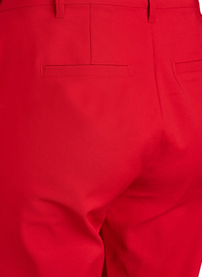 Broek met hoge taille en rechte pijpen, Rood, Packshot image number 3