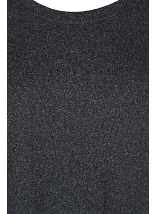 Top met lange mouwen en decoratieve parels , Dark Grey Melange, Packshot image number 2