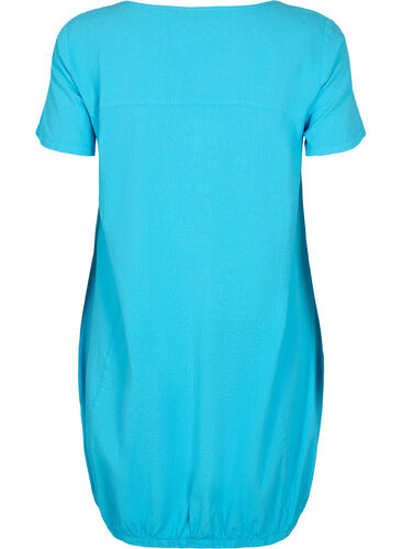 Katoenen jurk met korte mouwen, Blue Atoll, Packshot image number 1