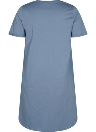 Katoenen nachthemd met korte mouwen en print, Grey W. Simplicity, Packshot image number 1