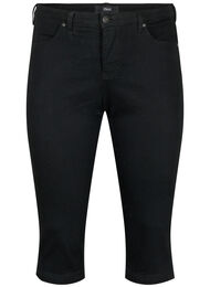 Emily slim-fit denim capribroeken, Black