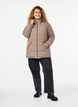 Korte puffer jas met zakken, Beige, Model image number 1