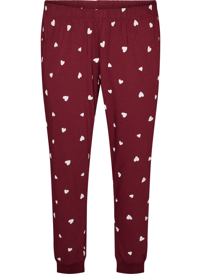 Bedrukte pyjamabroek, Rood, Packshot image number 0