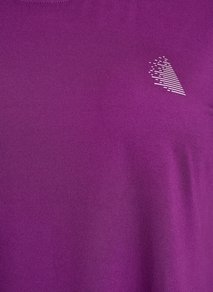 Lang workout T-shirt, Paars, Packshot image number 2