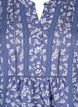 Korte viscose jurk met kanten rand en A-lijn snit, Blauw, Packshot image number 2