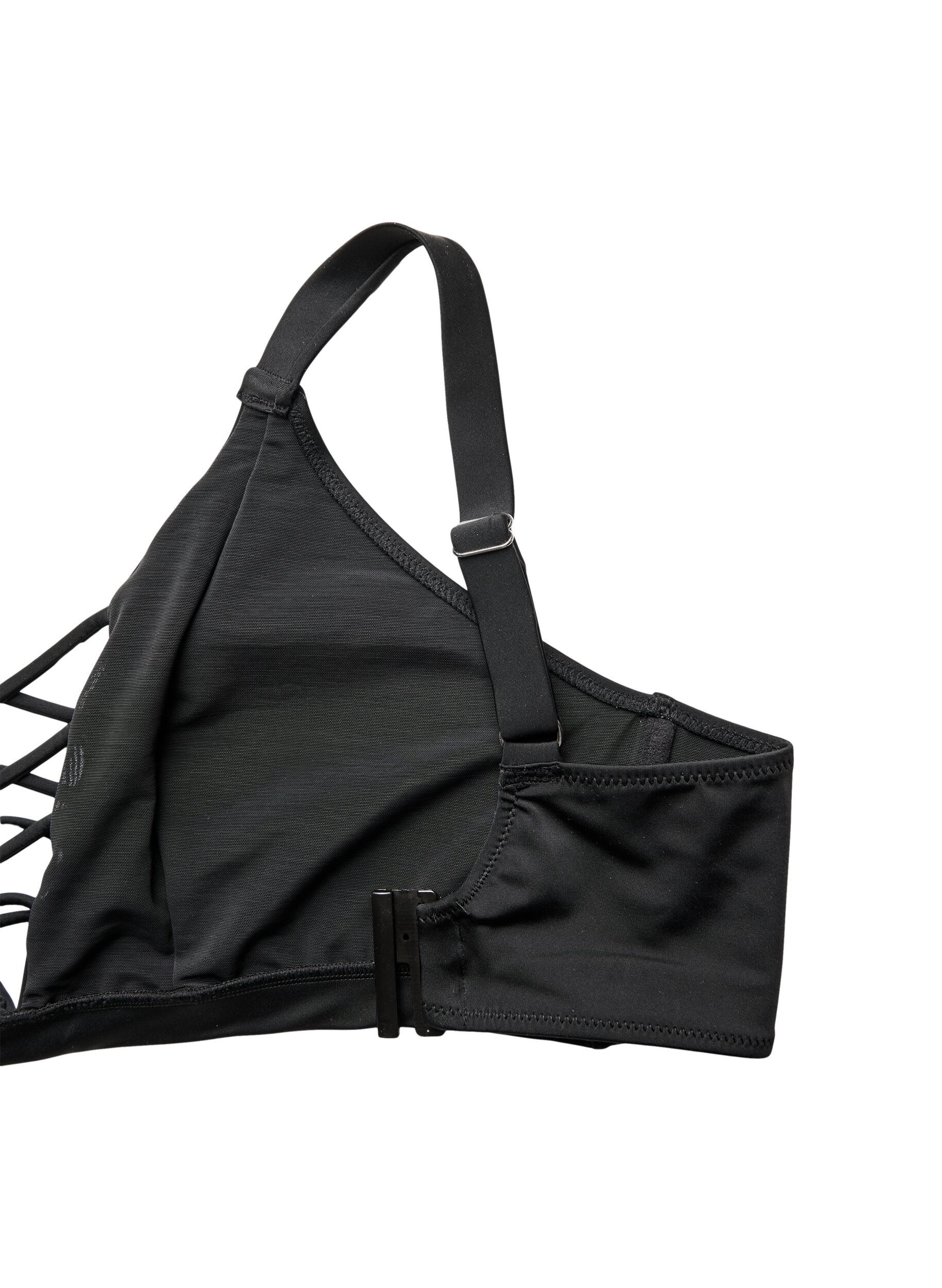 Zizzi Bikinitop met stringdetail, Zwart, Packshot image number 3