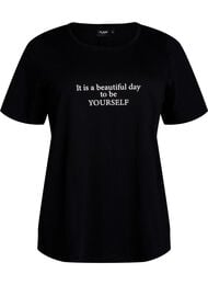 T-shirt met print, Zwart