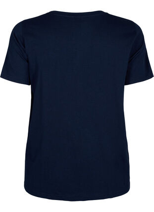 Katoenen T-shirt met tekst, Navy B. Orlando, Packshot image number 1