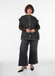 Geruite gilet met decoratieve knopen, Zwart, Model image number 1