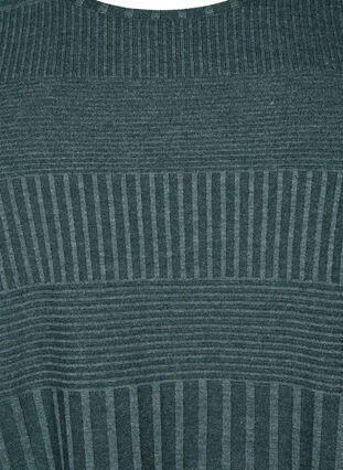 Blouse met driekwartmouwen en een gestreept patroon, Scarab Melange, Packshot image number 2