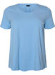 Basic t-shirt in effen kleur met katoen, Blauw, Packshot image number 0