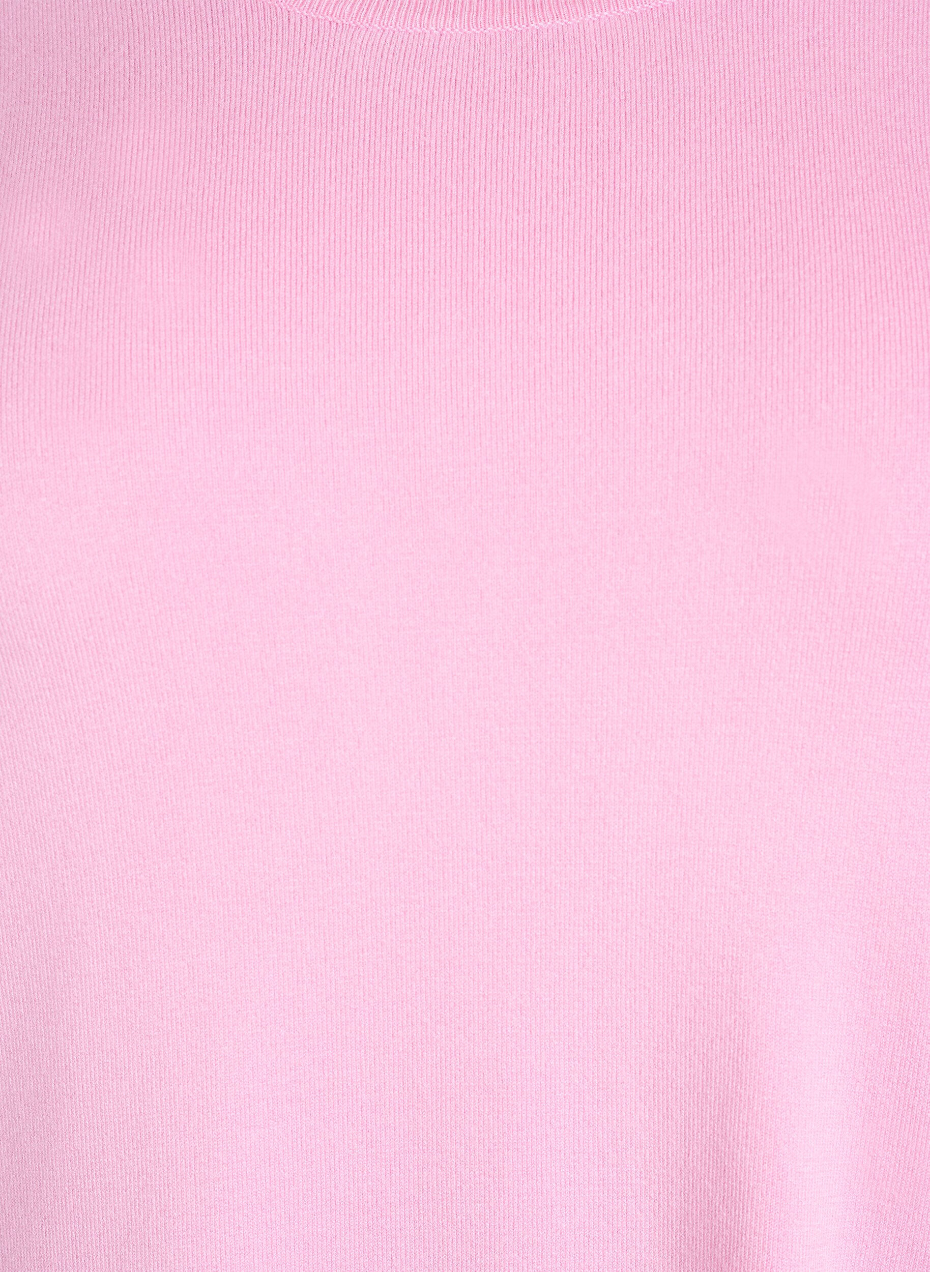 Zizzi Gebreide blouse met korte mouwen van viscose, Roze, Packshot image number 2