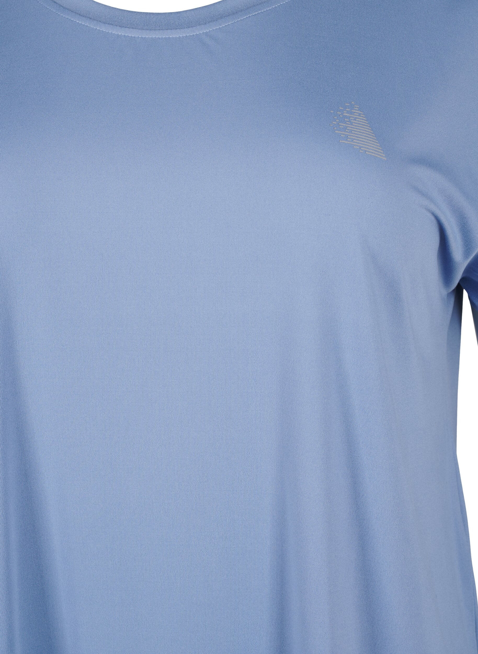 Zizzi Effen gekleurd T-shirt voor sporten, Blauw, Packshot image number 2