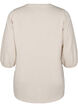 Blouse met bloemenborduursel en 3/4 mouwen, Oatmeal Melange, Packshot image number 1