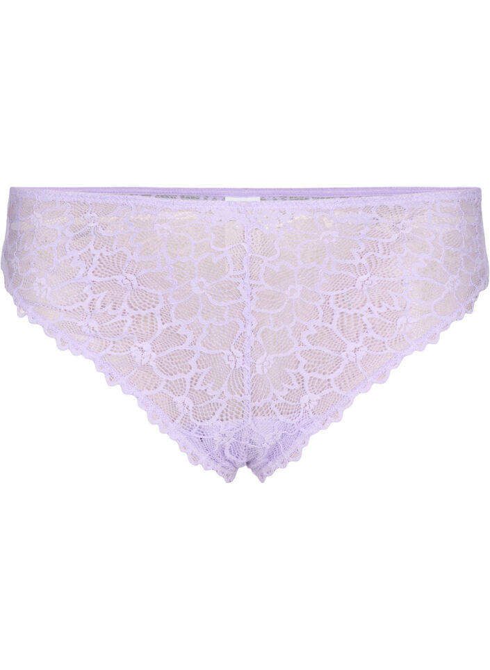 String van gebloemde kant met normale taille, Paars, Packshot image number 0