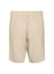 Bermuda shorts met hoge taille in linnen en viscose, Beige, Packshot image number 1