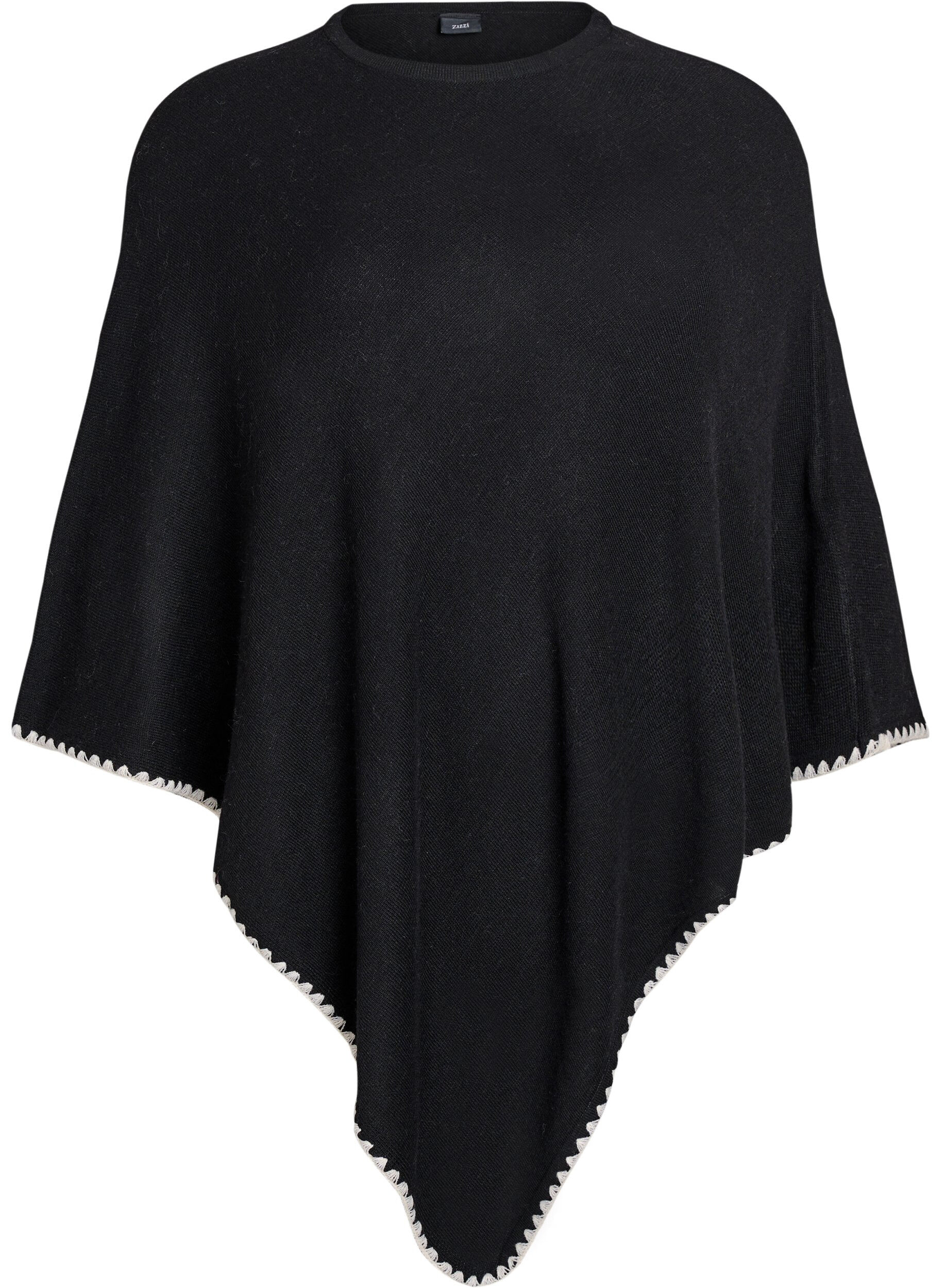 Fijngebreide poncho
