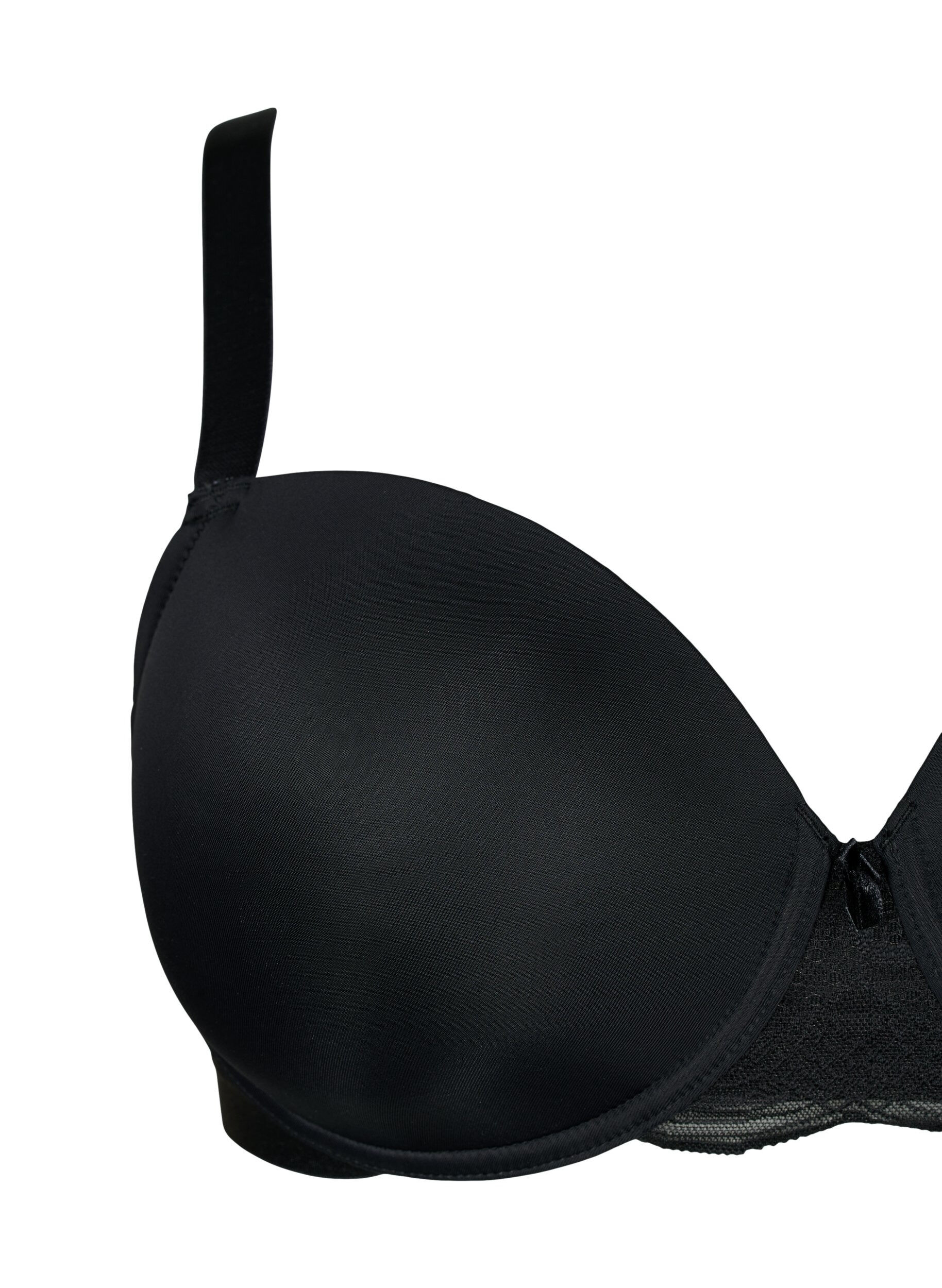 ZizziVoorgevormde bh met mesh, Zwart, Packshot image number 2
