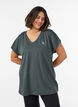 Losvallend trainings-T-shirt met V-hals, Groen, Model image number 0