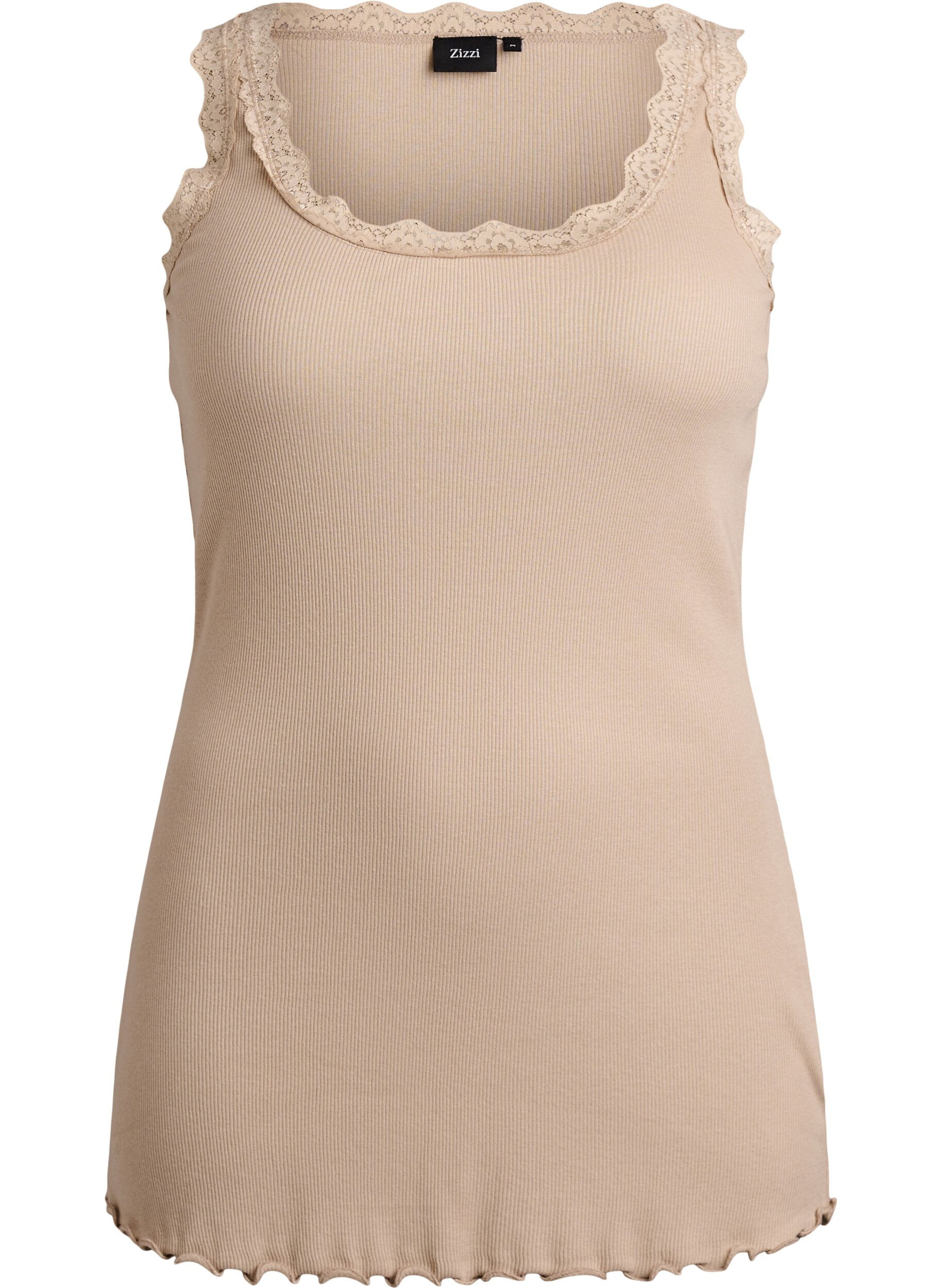 Top met kanten afwerking