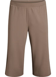 FLASH - Hoog getailleerde kniebroek met losse pasvorm, Bruin