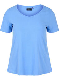 Basic t-shirt in effen kleur met katoen, Ultramarine