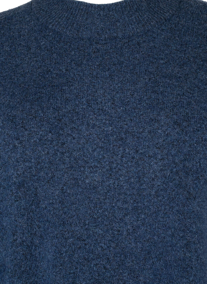 Lange gebreide blouse met lange mouwen, Bering Sea Mel., Packshot image number 2