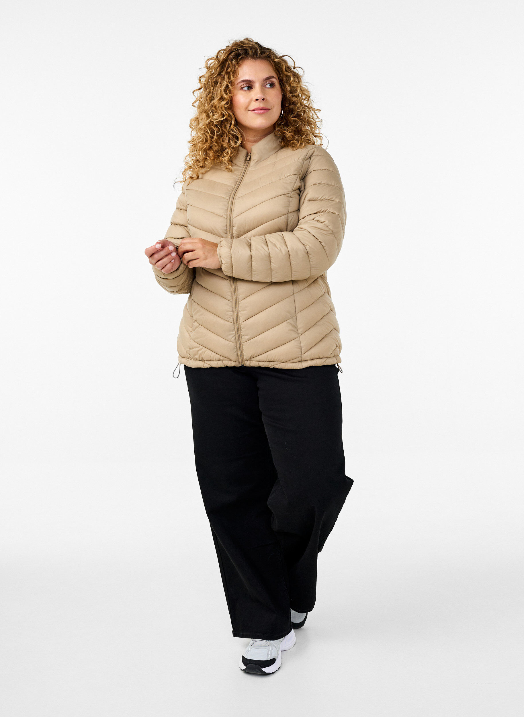ZizziLichtgewicht jas met zakken, Bruin, Model image number 1