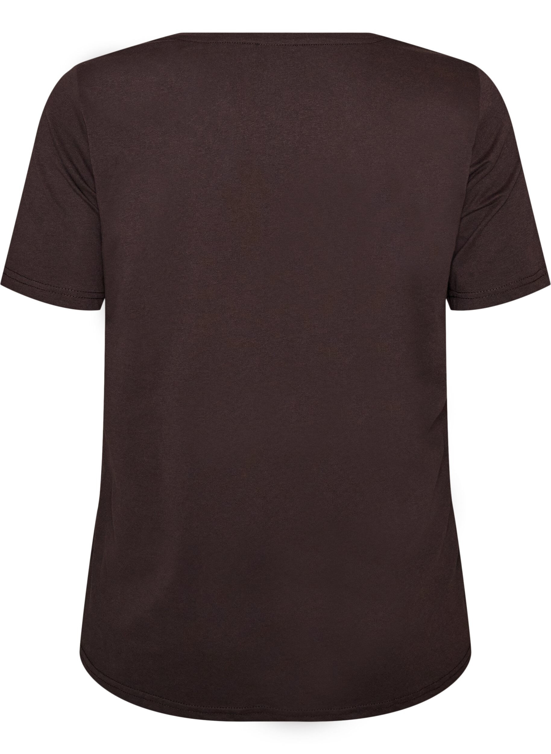ZizziT-shirt met print, Bruin, Packshot image number 1