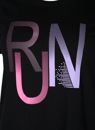 Sport-T-shirt met print, Black Run, Packshot image number 2