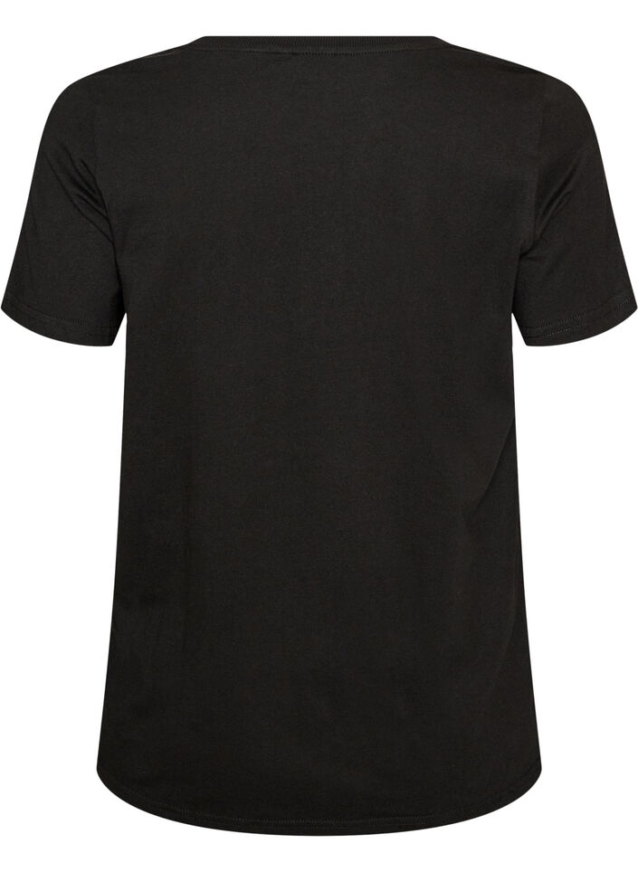 Kerst T-shirt van biologisch katoen, Zwart, Packshot image number 1