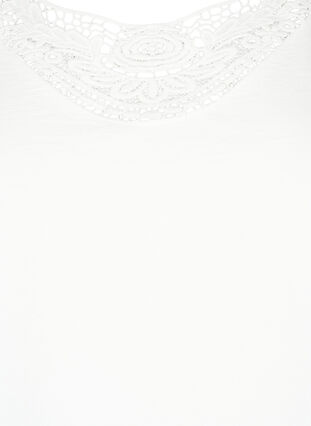 Blouse van viscose met gehaakt detail, Bright White, Packshot image number 2