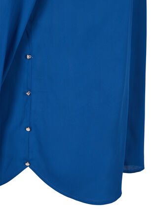 Overhemd met lange mouwen en rucheskraag, Estate Blue, Packshot image number 3